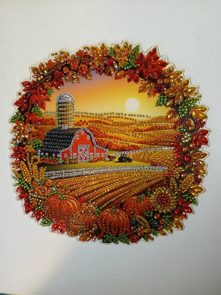 Autumn barn diamond art by Liz