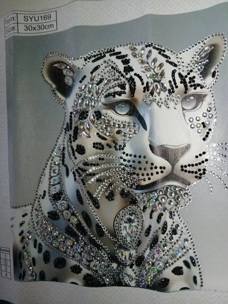 Snow leopard diamond art by Liz